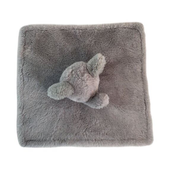 Parents Choice Gray Elephant Lovey 12" Polka Dots Satin Back Security Blanket - Picture 3 of 6